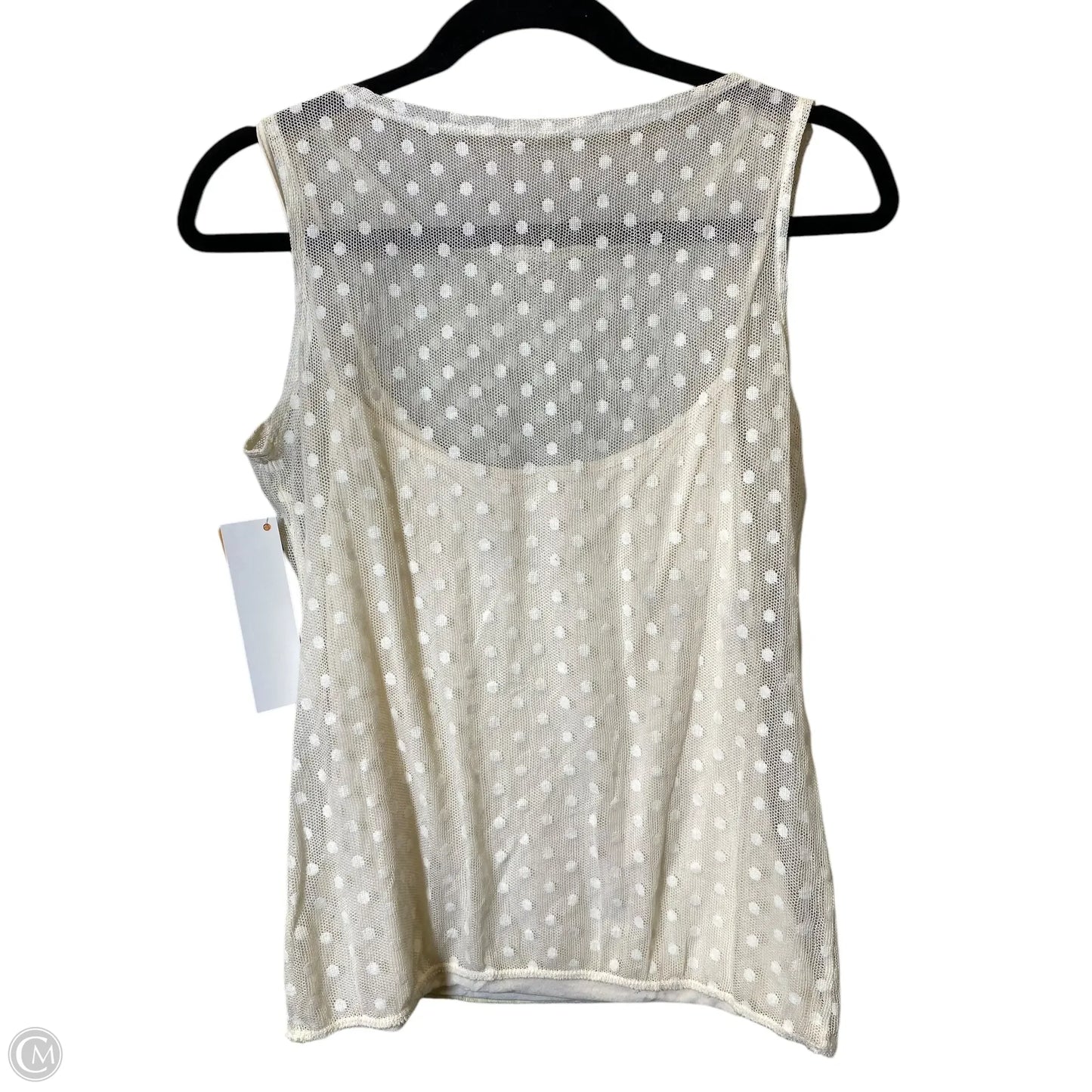 Top Sleeveless By Isaac Mizrahi In Cream, Size: S