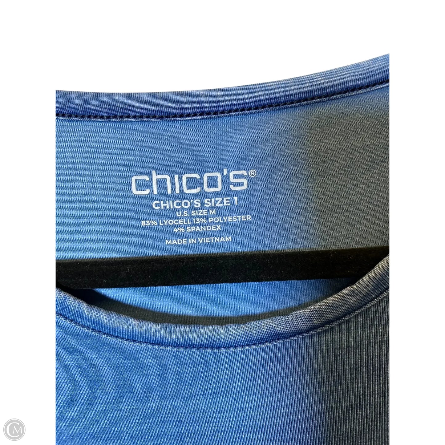 Top Short Sleeve Basic By Chicos In Blue, Size: M