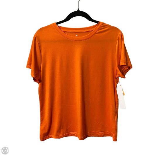 Athletic Top Short Sleeve By Cmc In Orange, Size: M