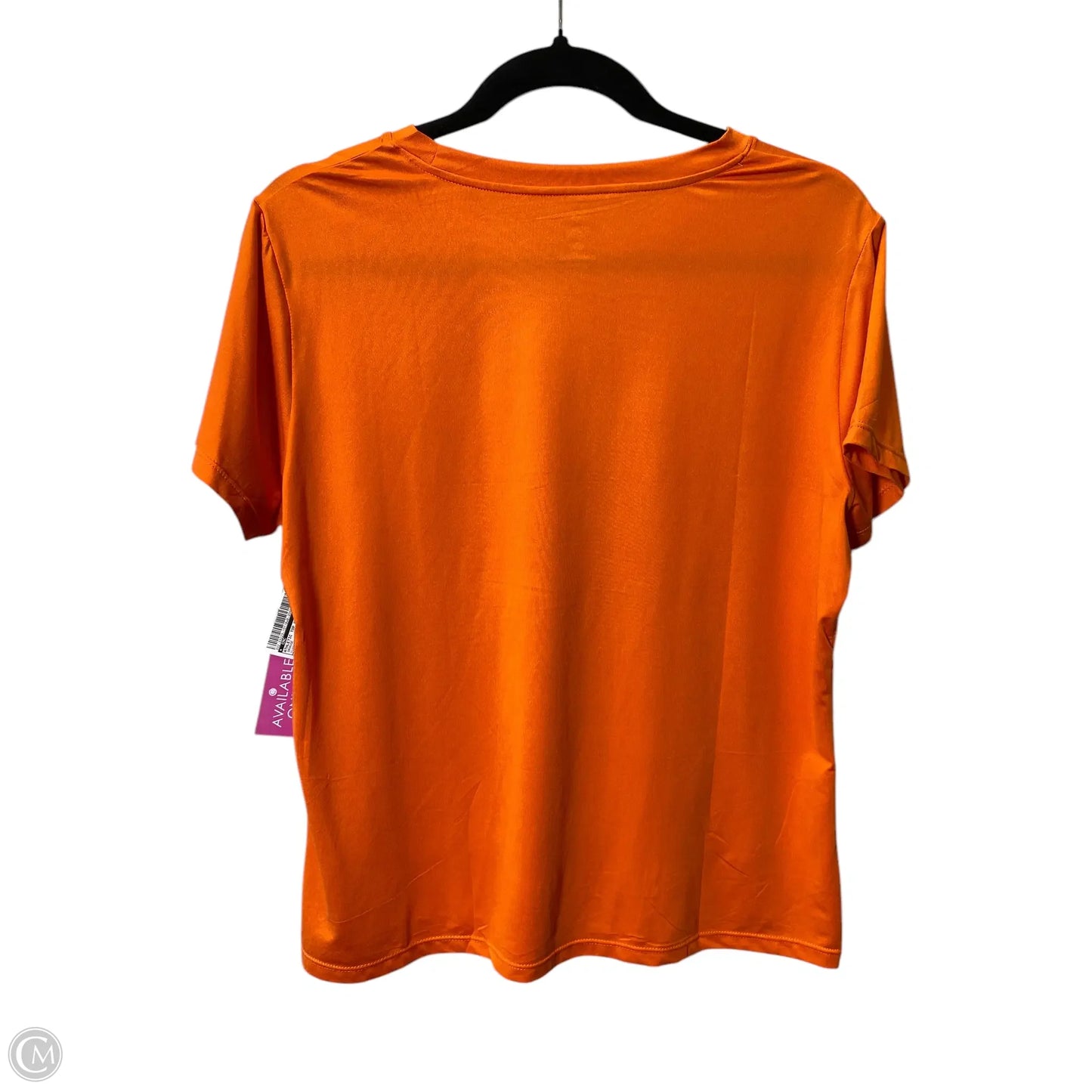 Athletic Top Short Sleeve By Cmc In Orange, Size: M