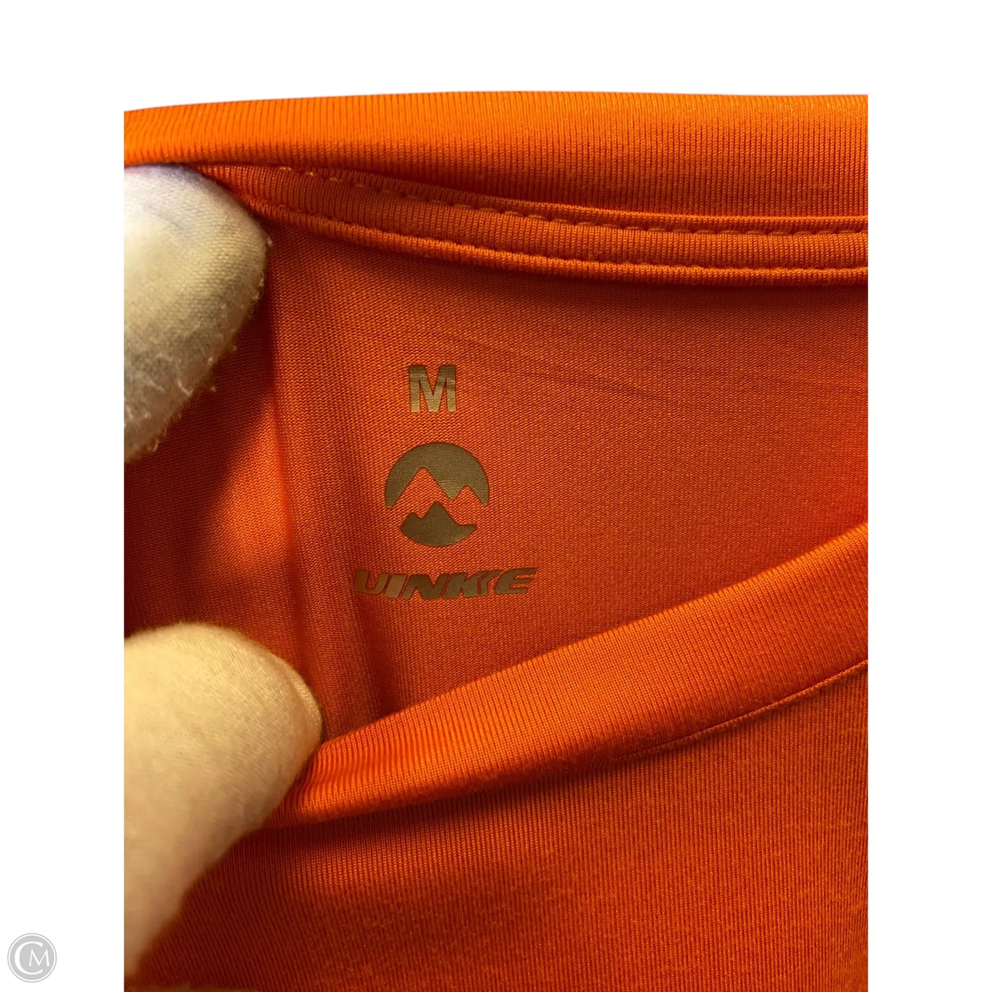 Athletic Top Short Sleeve By Cmc In Orange, Size: M