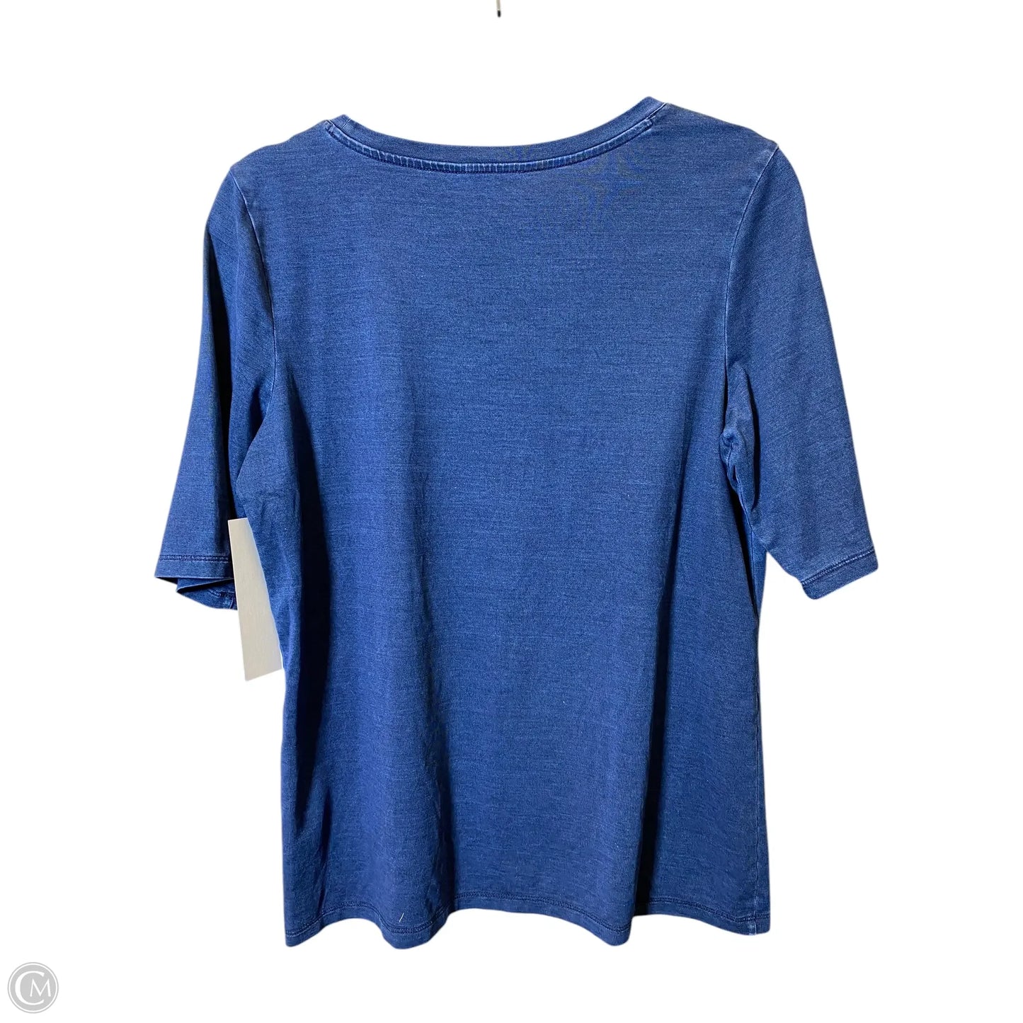 Top Short Sleeve Basic By Chicos In Navy, Size: M