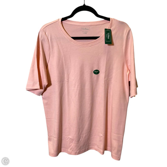 Top Short Sleeve Basic By L.l. Bean In Peach, Size: L