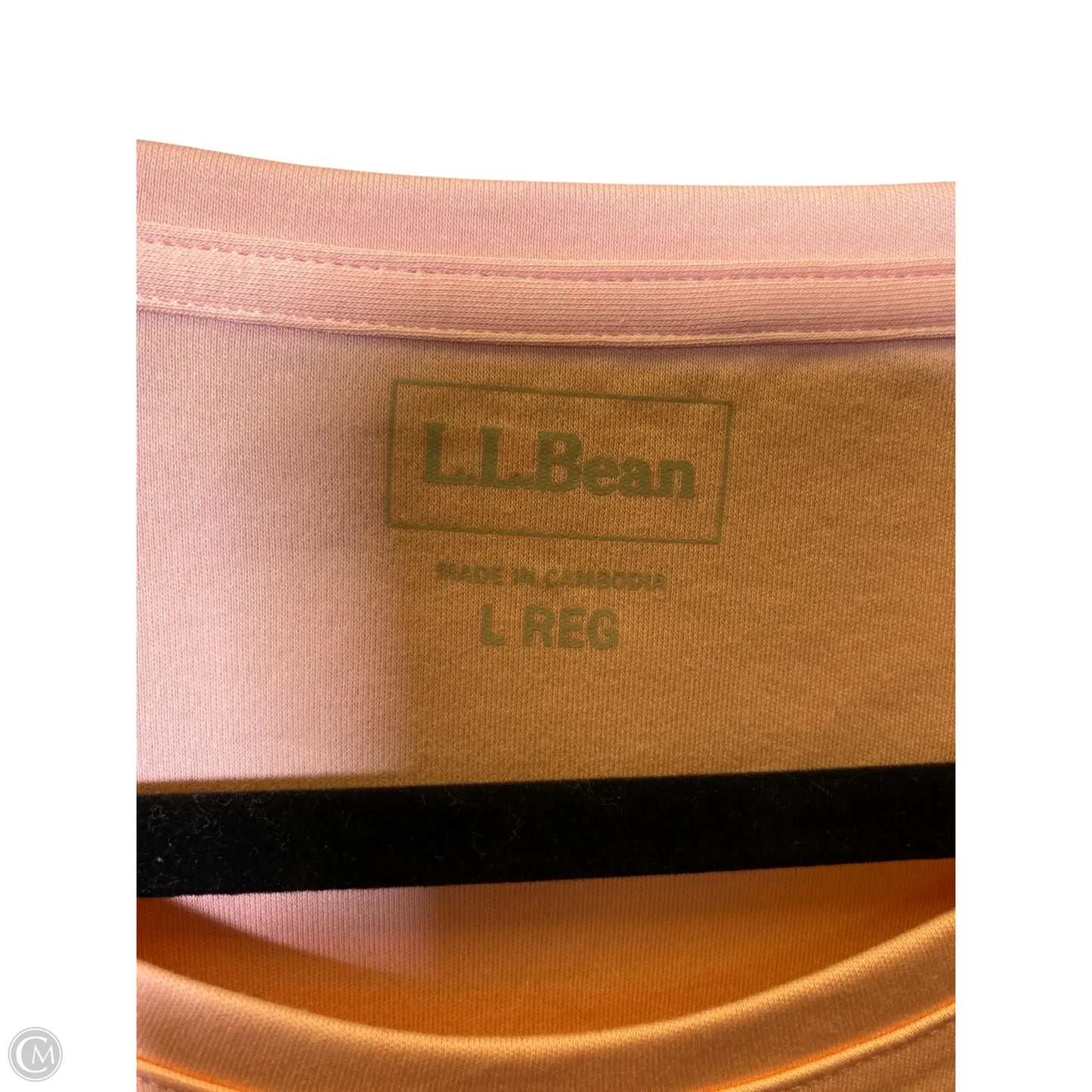 Top Short Sleeve Basic By L.l. Bean In Peach, Size: L