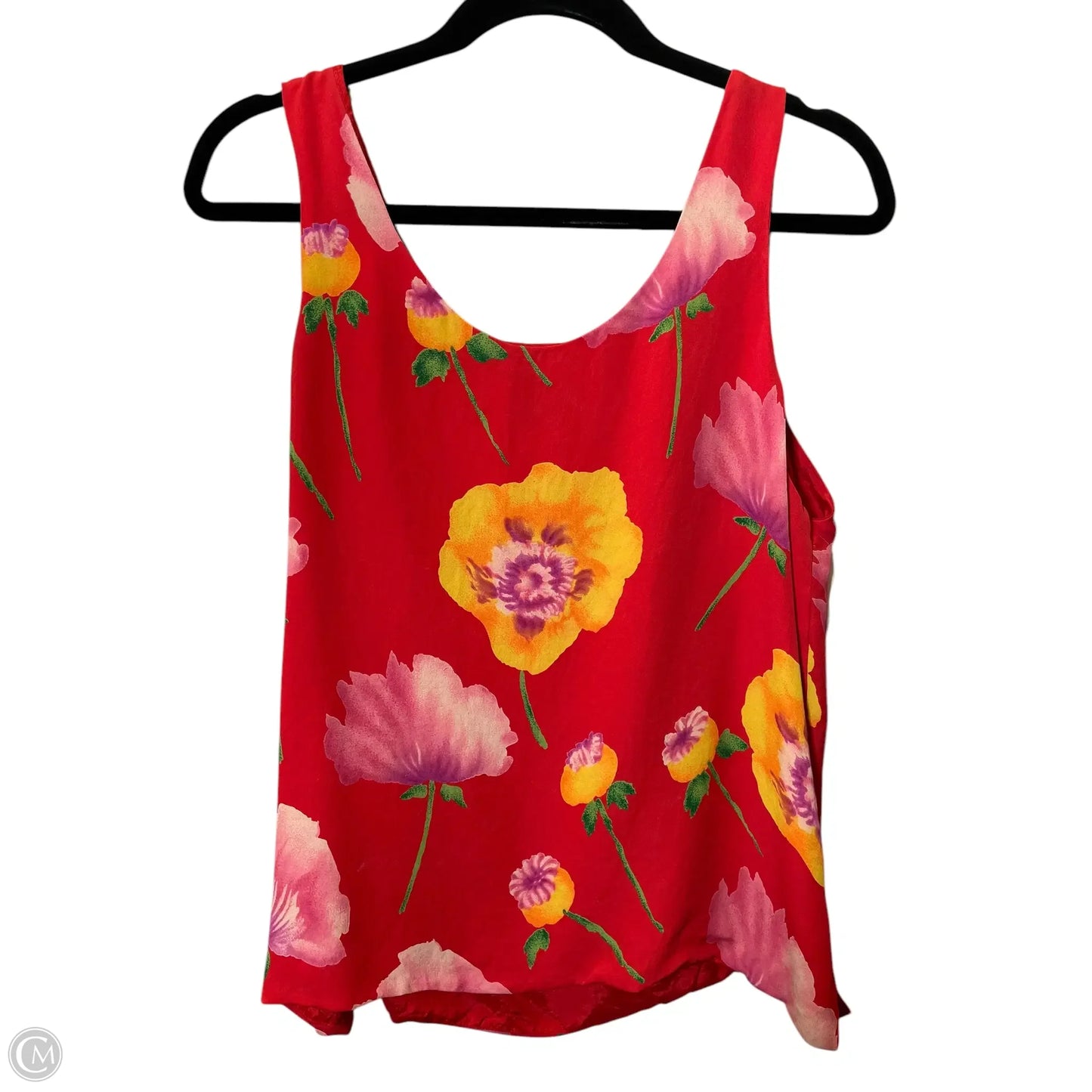 Top Sleeveless By Cmc In Floral Print, Size: Xl