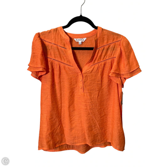 Top Short Sleeve By Nanette By Nanette Lepore In Orange, Size: M