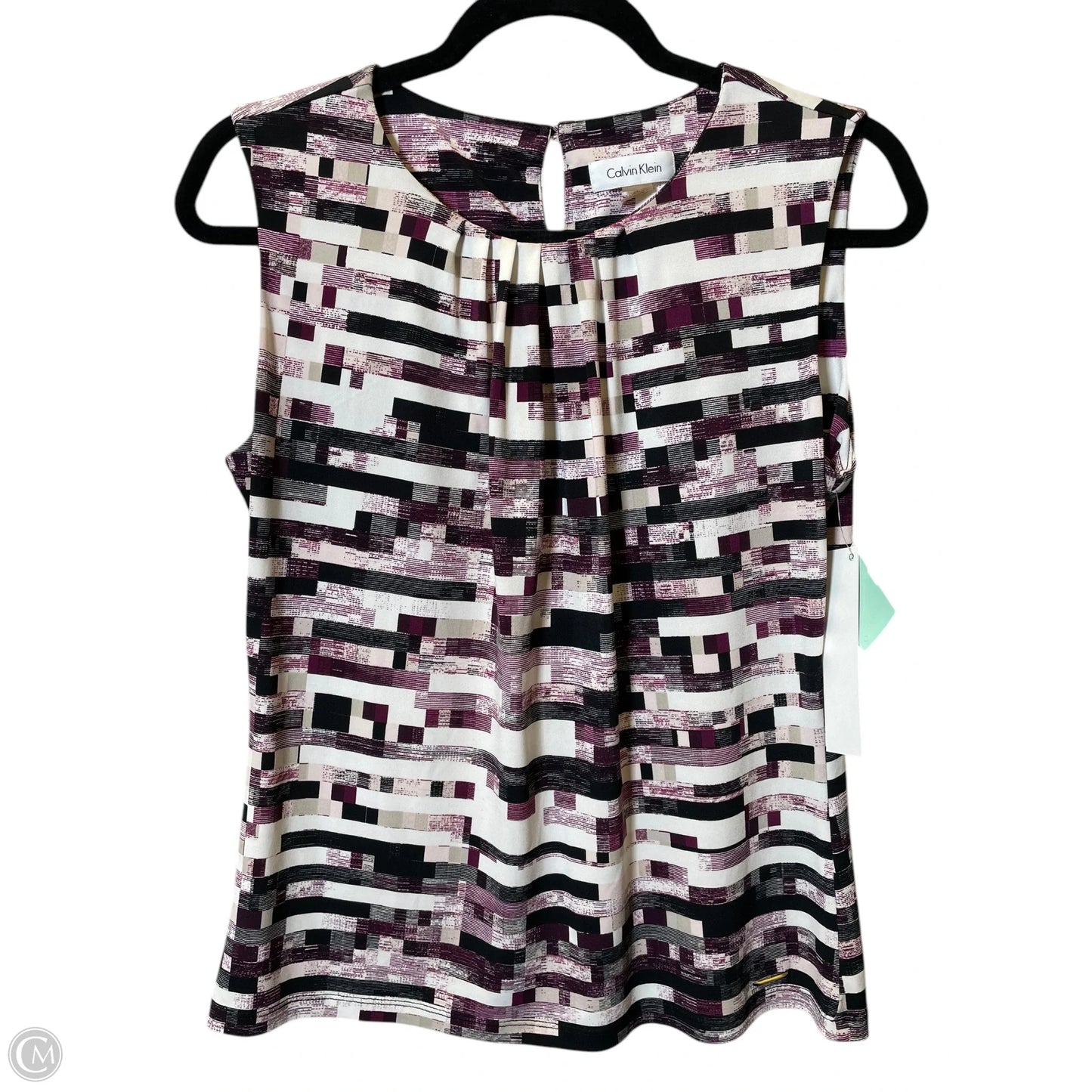 Top Sleeveless By Calvin Klein In Multi-colored, Size: M