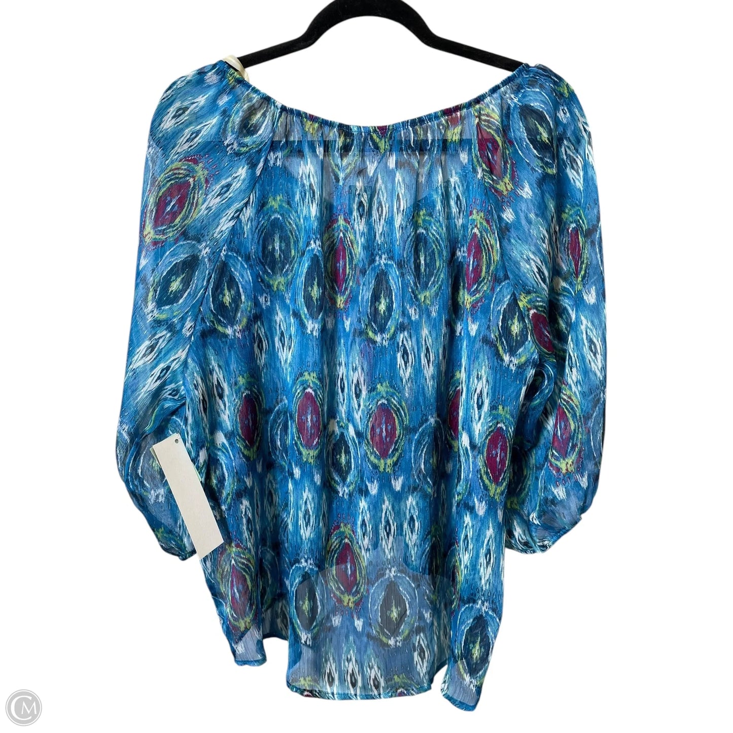 Blouse Short Sleeve By Ana In Multi-colored, Size: Xl