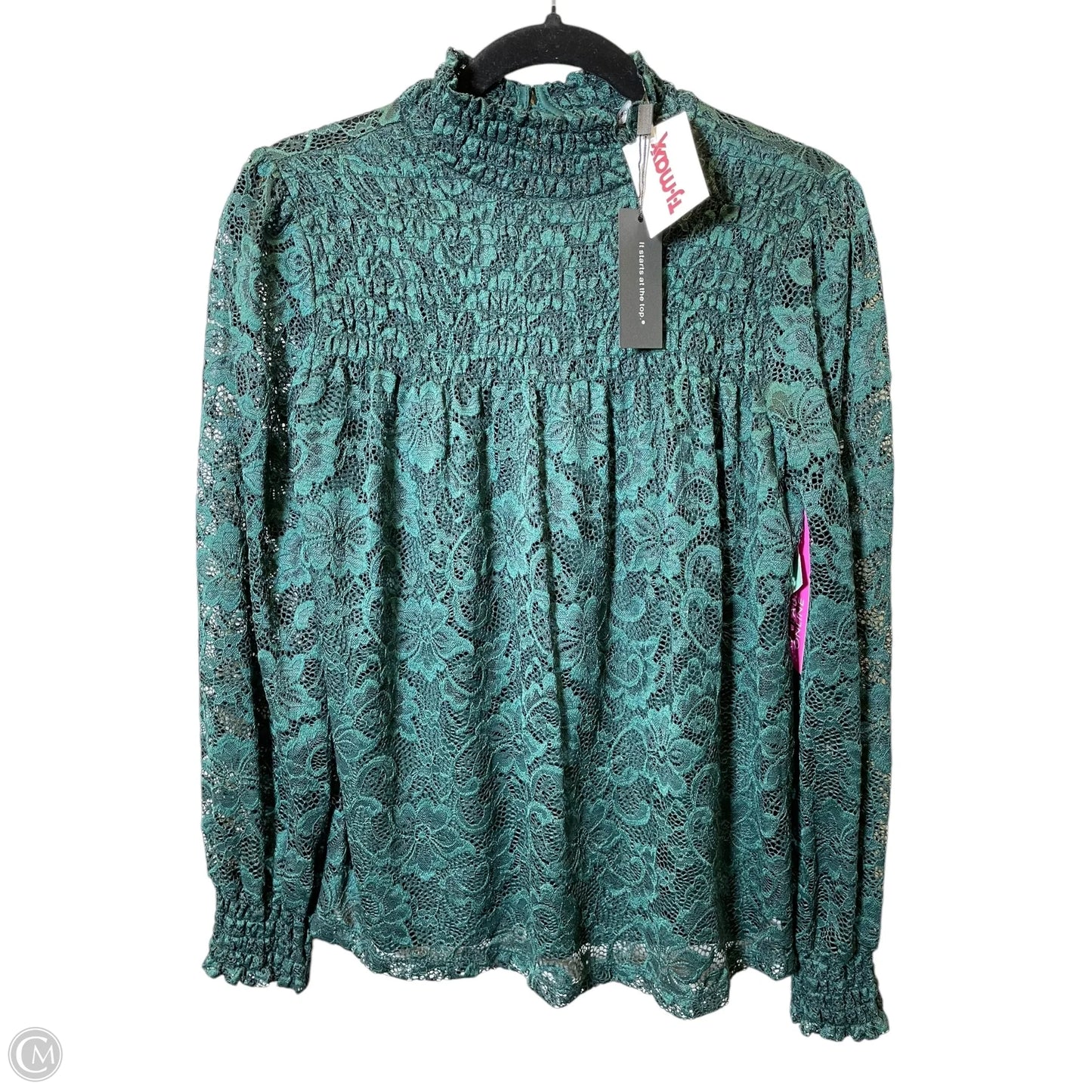 Top Long Sleeve By Cable And Gauge In Green, Size: Sp