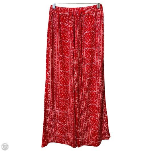 Pants Wide Leg By Elan In Red, Size: S