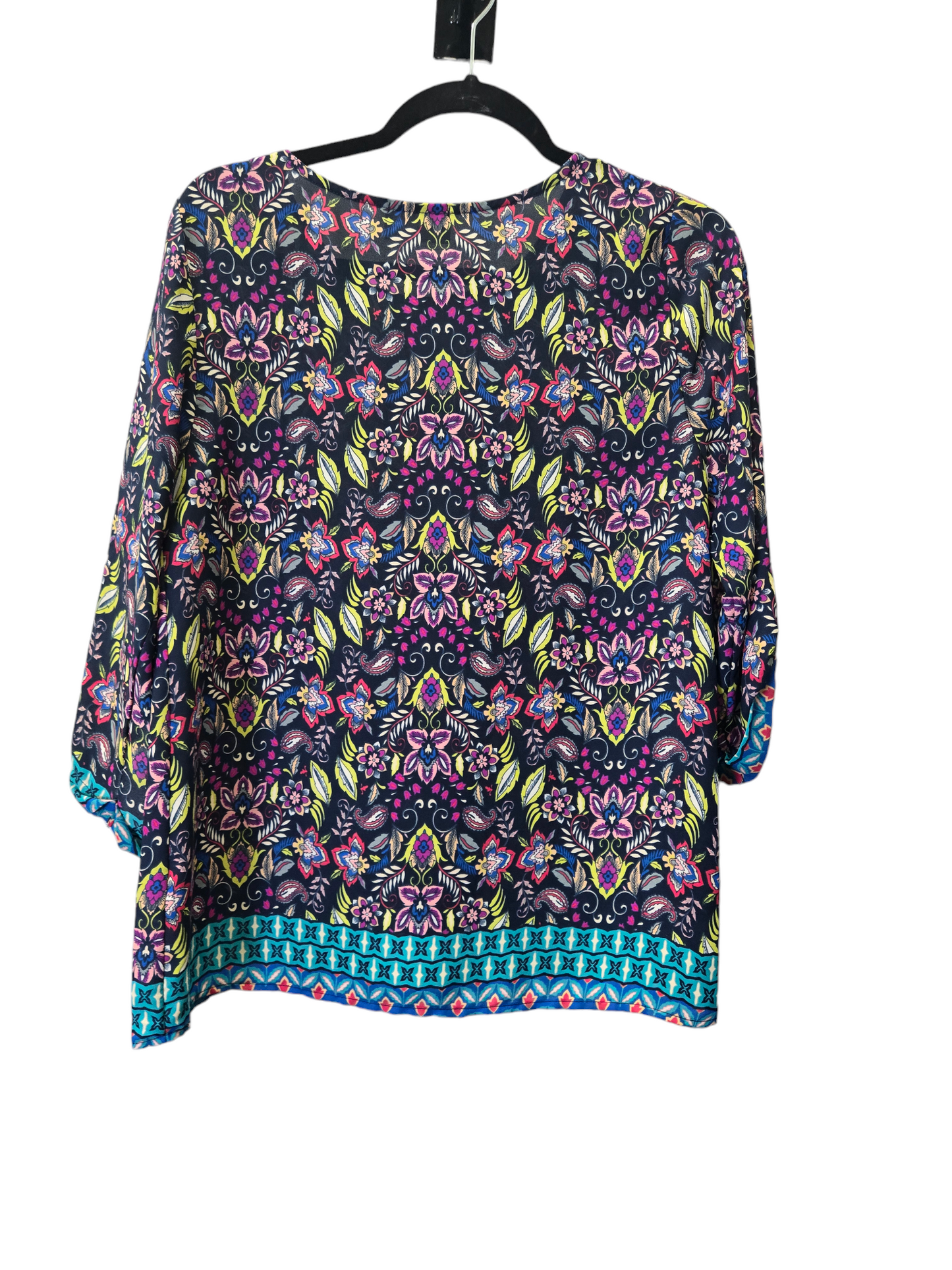 Floral Print Top 3/4 Sleeve Everly, Size S