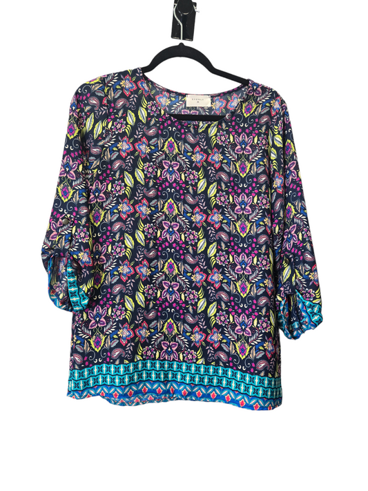 Floral Print Top 3/4 Sleeve Everly, Size S