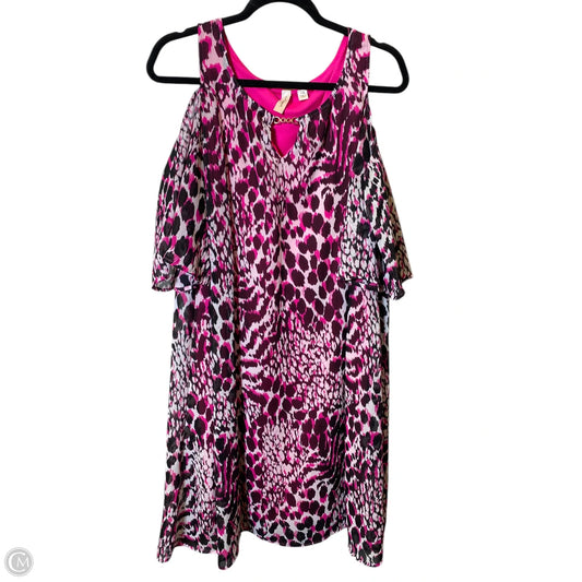 Dress Casual Short By Tacera In Pink & White, Size: 10