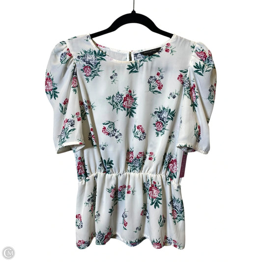 Top Short Sleeve By Banana Republic In Floral Print, Size: S
