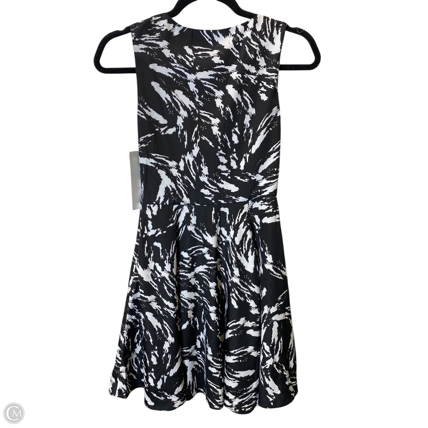 Dress Casual Midi By Express In Black & White, Size: Xs