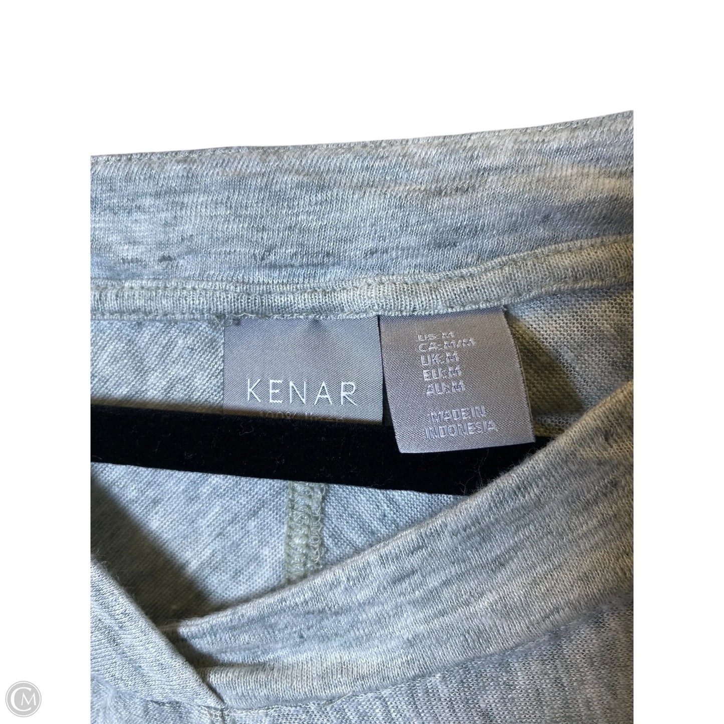 Top Short Sleeve By Kenar In Grey, Size: M