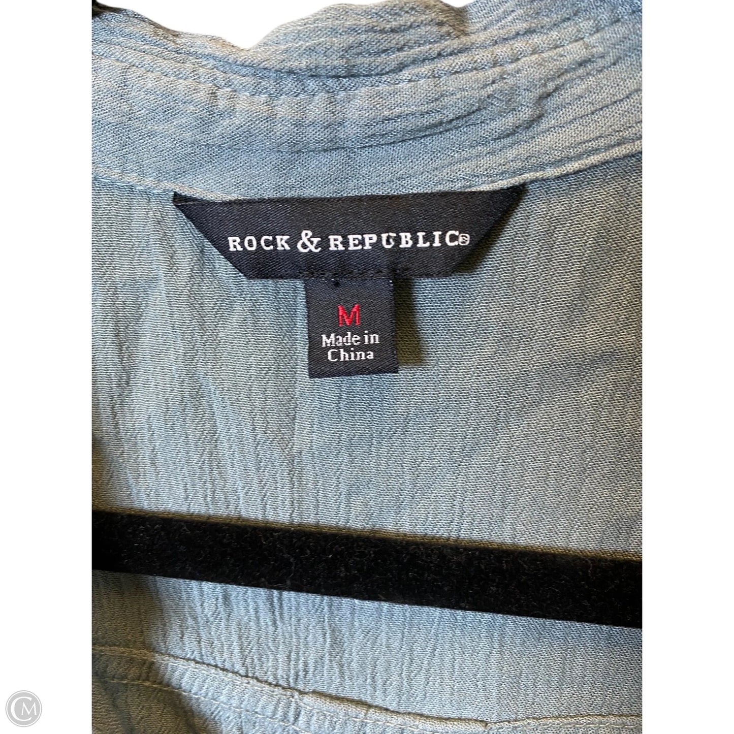 Blouse Long Sleeve By Rock And Republic In Ombre Print, Size: M