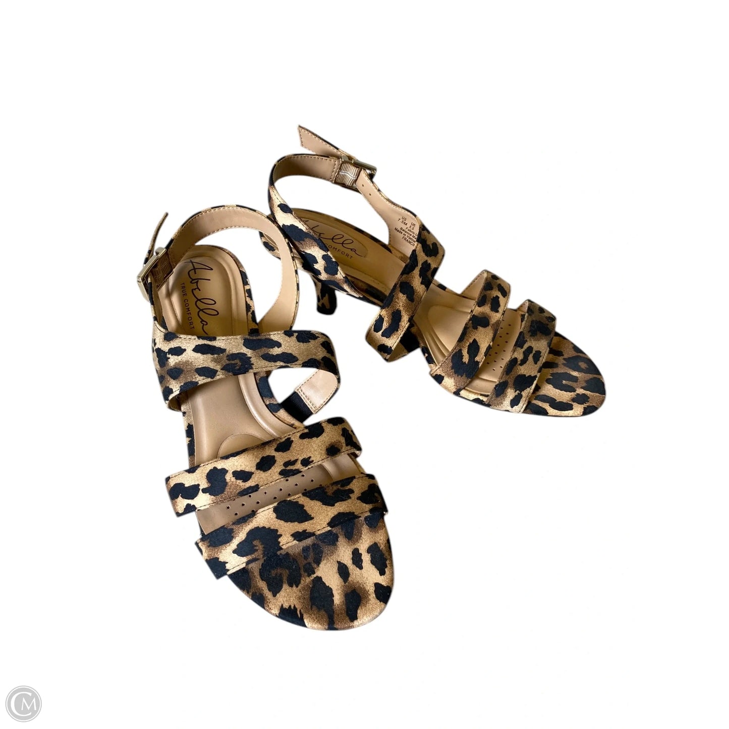 Sandals Heels Kitten By Cmc In Animal Print, Size: 7.5