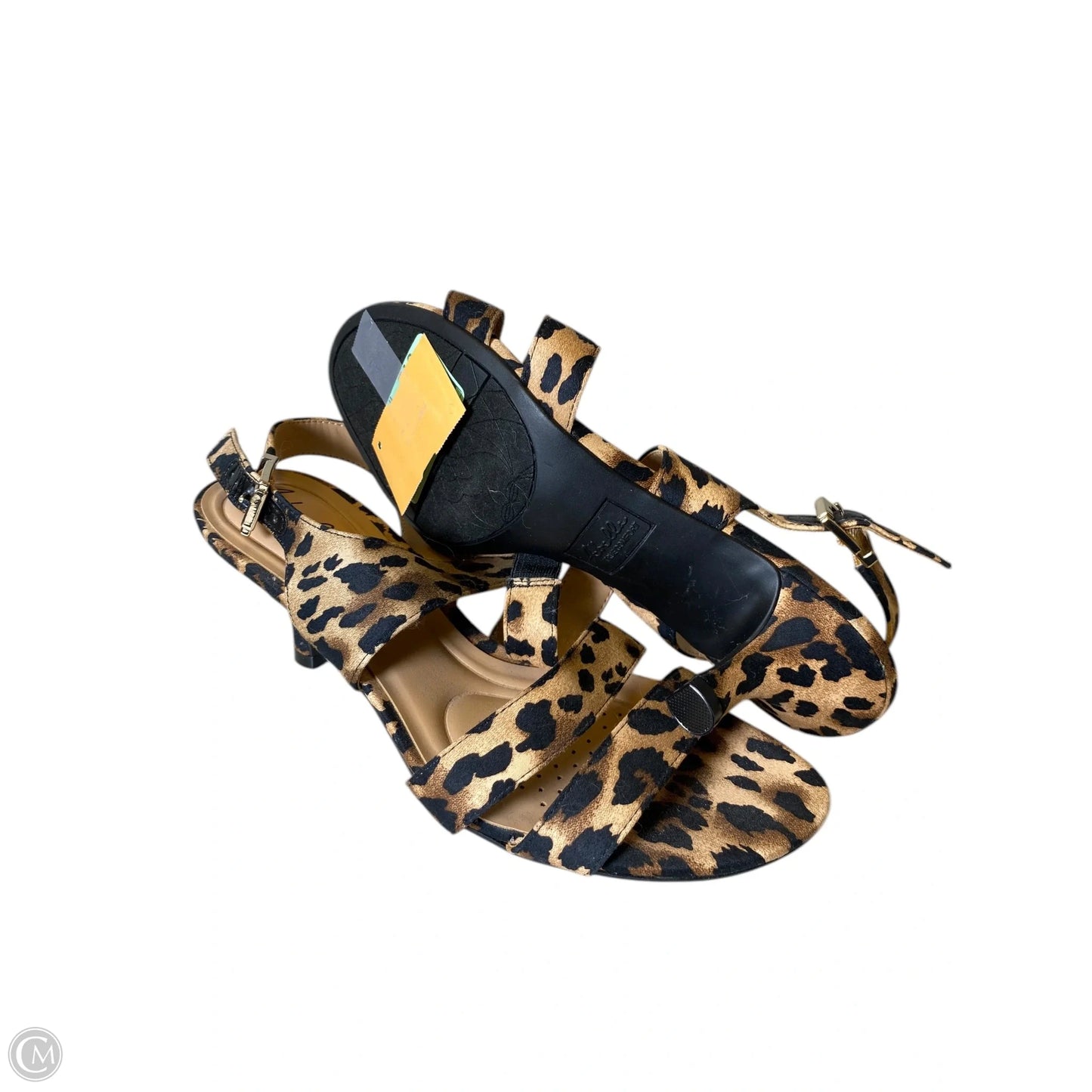 Sandals Heels Kitten By Cmc In Animal Print, Size: 7.5