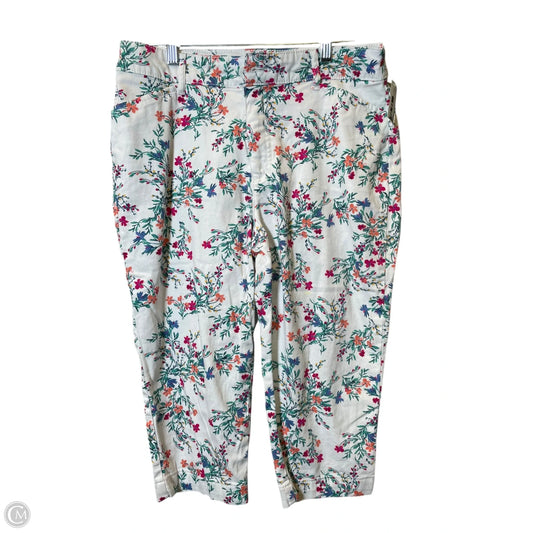 Capris By St Johns Bay In Floral Print, Size: 12