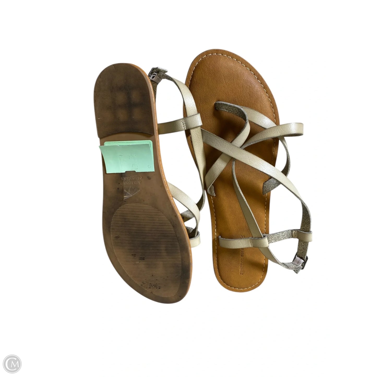 Sandals Flats By Amazon Essentials In Tan, Size: 11.5