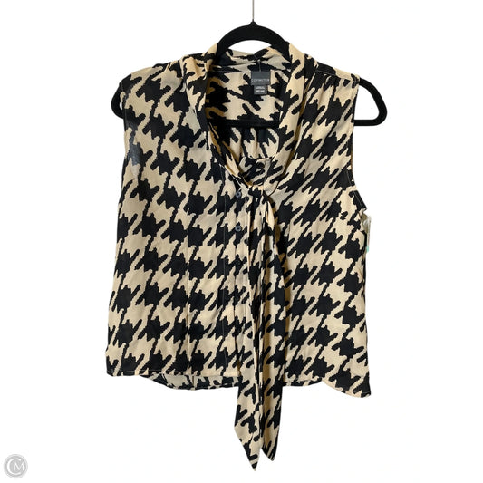 Top Sleeveless By Covington In Black & Tan, Size: Mp