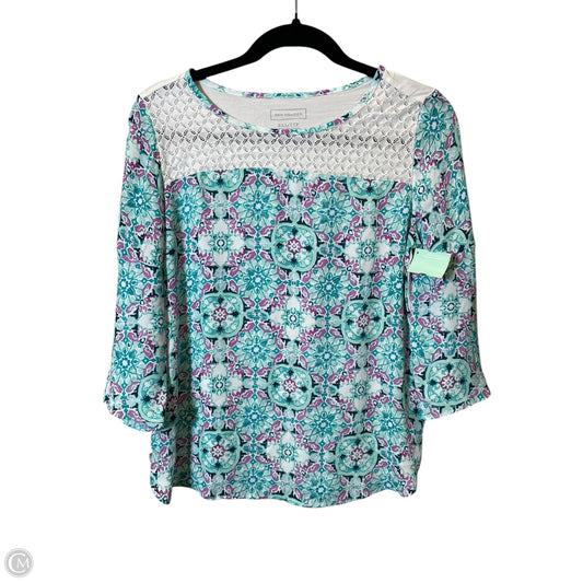 Top 3/4 Sleeve By Van Heusen In Multi-colored, Size: Xxs