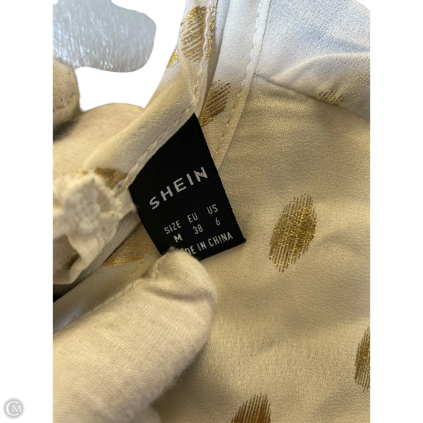 Top Long Sleeve By Shein In Gold, Size: M
