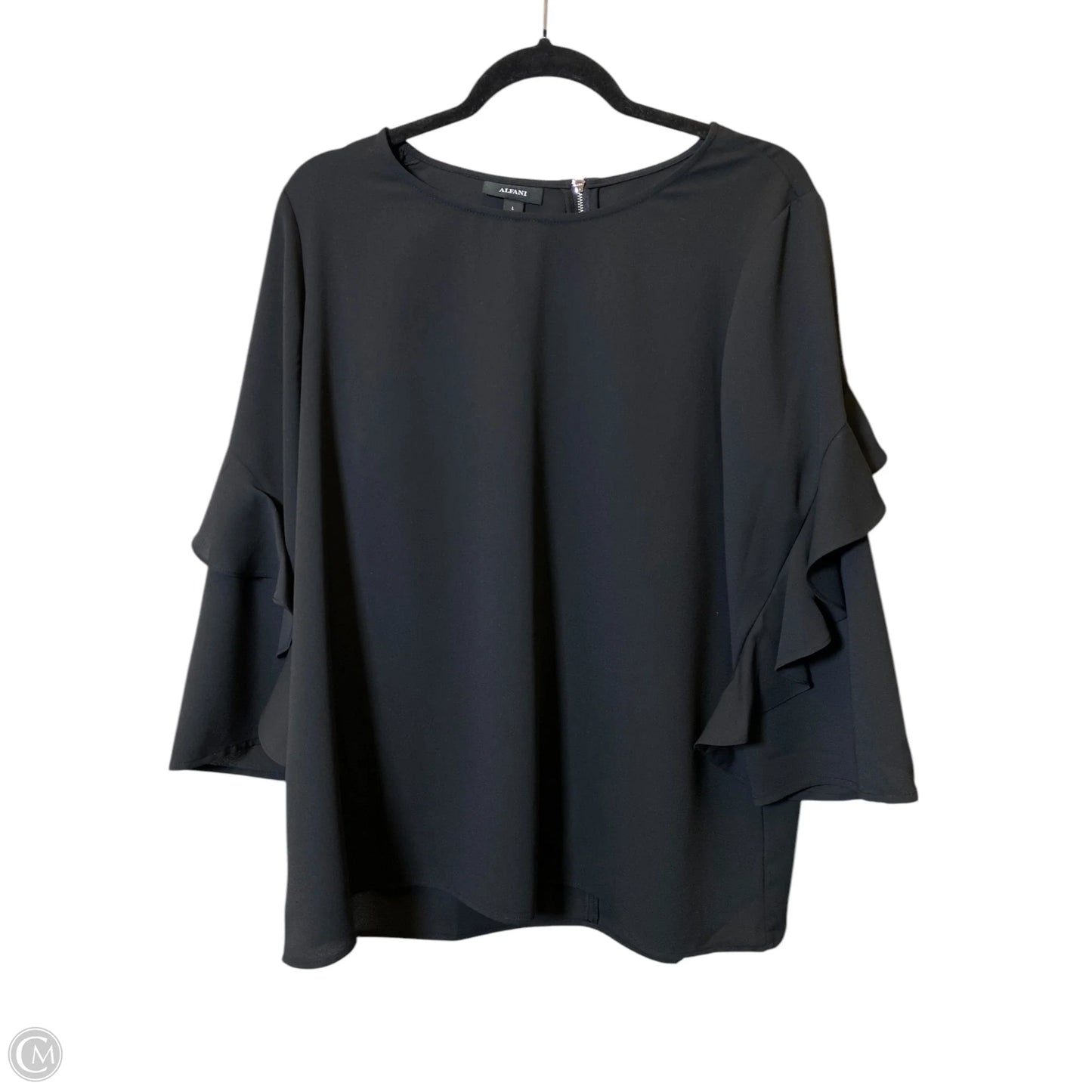 Top Long Sleeve By Alfani In Black, Size: L