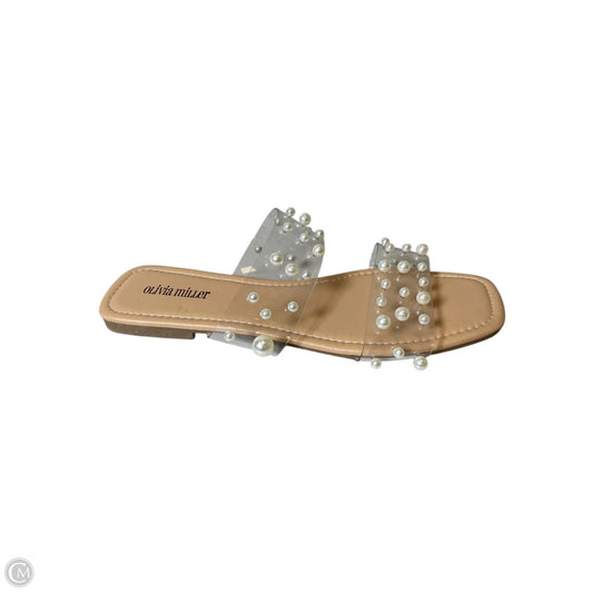 Sandals Flip Flops By Olivia Miller In Clear, Size: 7