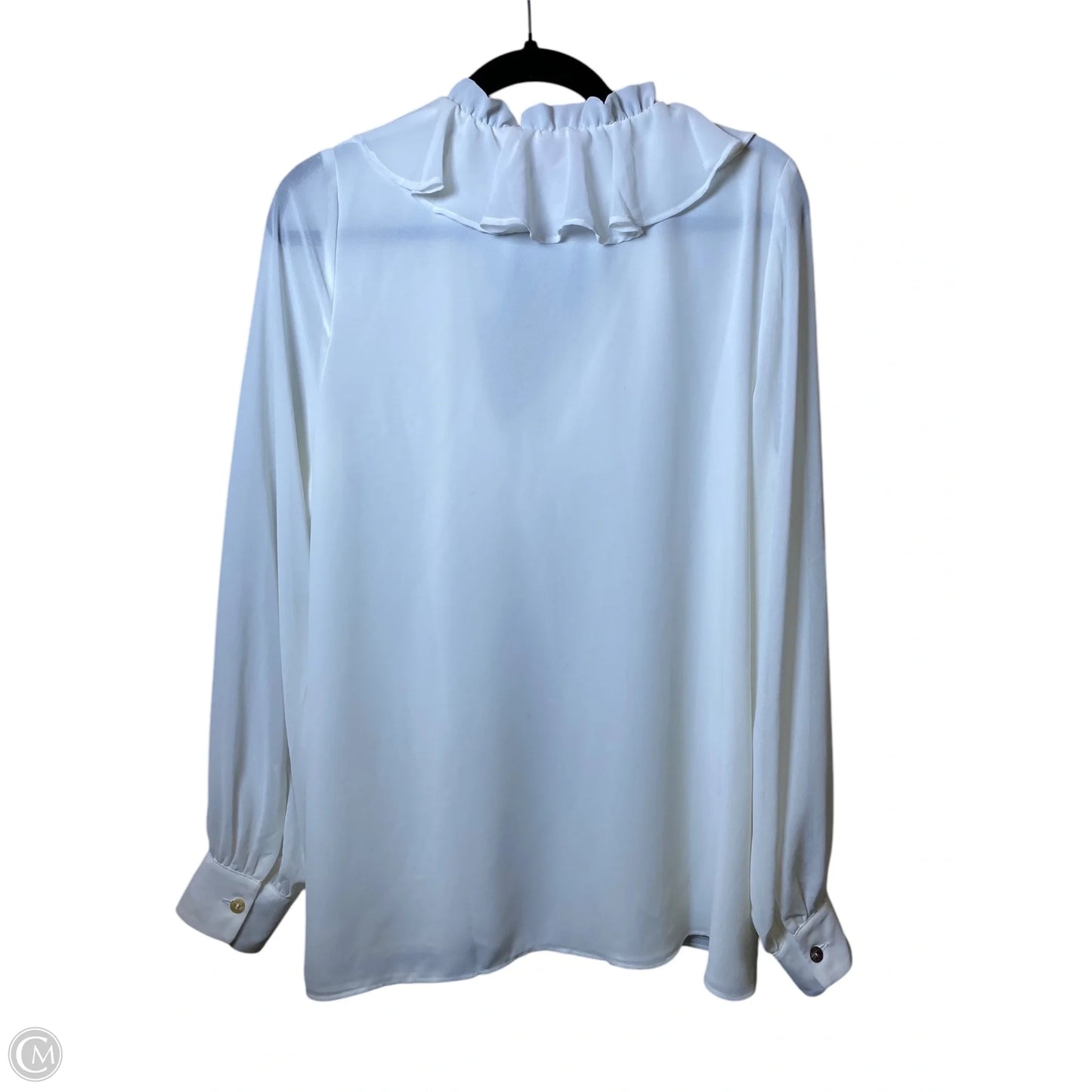 Blouse Long Sleeve By Mumu In White, Size: M