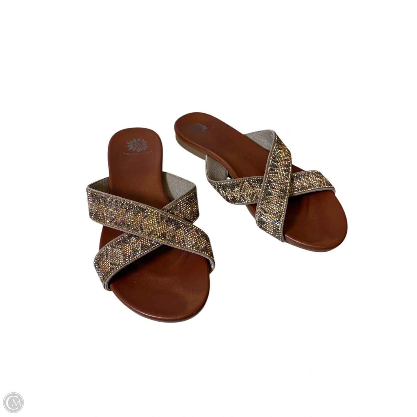 Sandals Flats By Yellow Box In Multi-colored, Size: 8.5