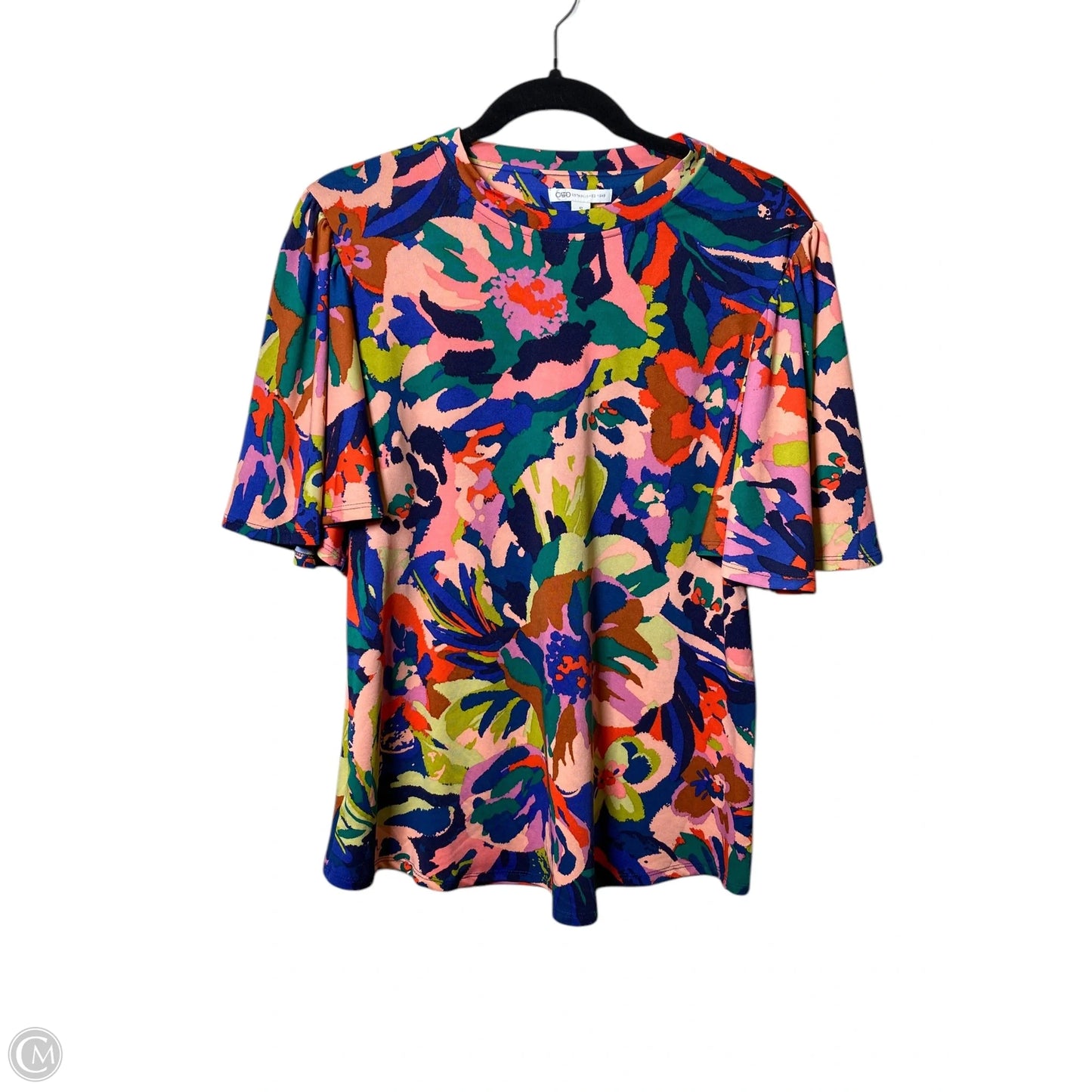 Top Short Sleeve By Cato In Multi-colored, Size: S