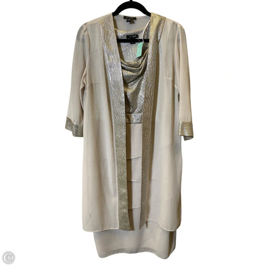 Dress Set 2pc By LE BOS In Gold & Tan, Size: 8