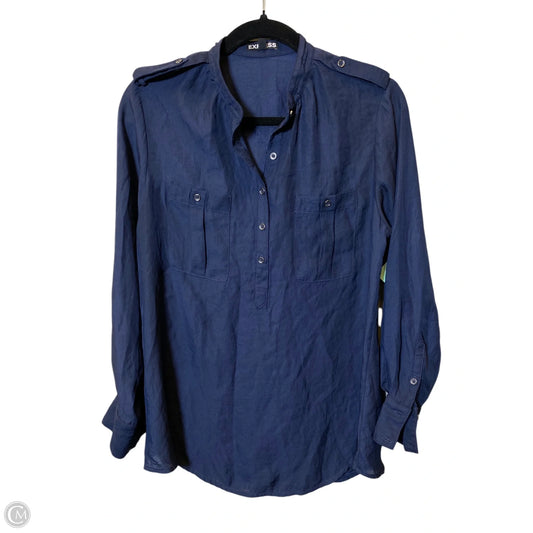 Top Long Sleeve By Express In Navy, Size: Xs