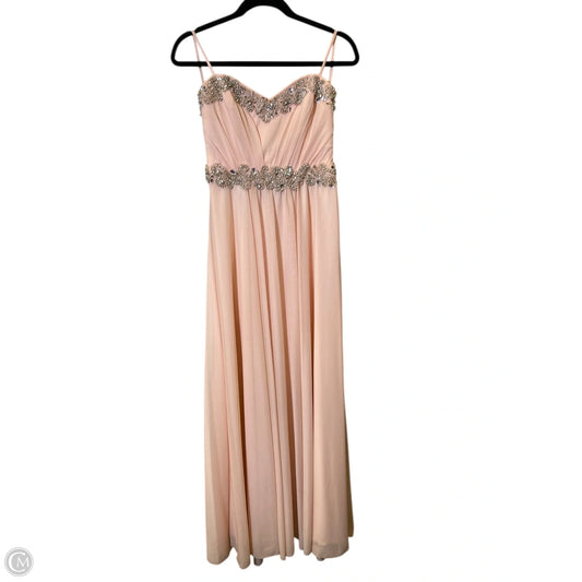 Dress Party Long By Sequin Hearts In Peach, Size: M