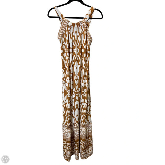 Dress Casual Maxi By Cato In Brown & Cream, Size: S
