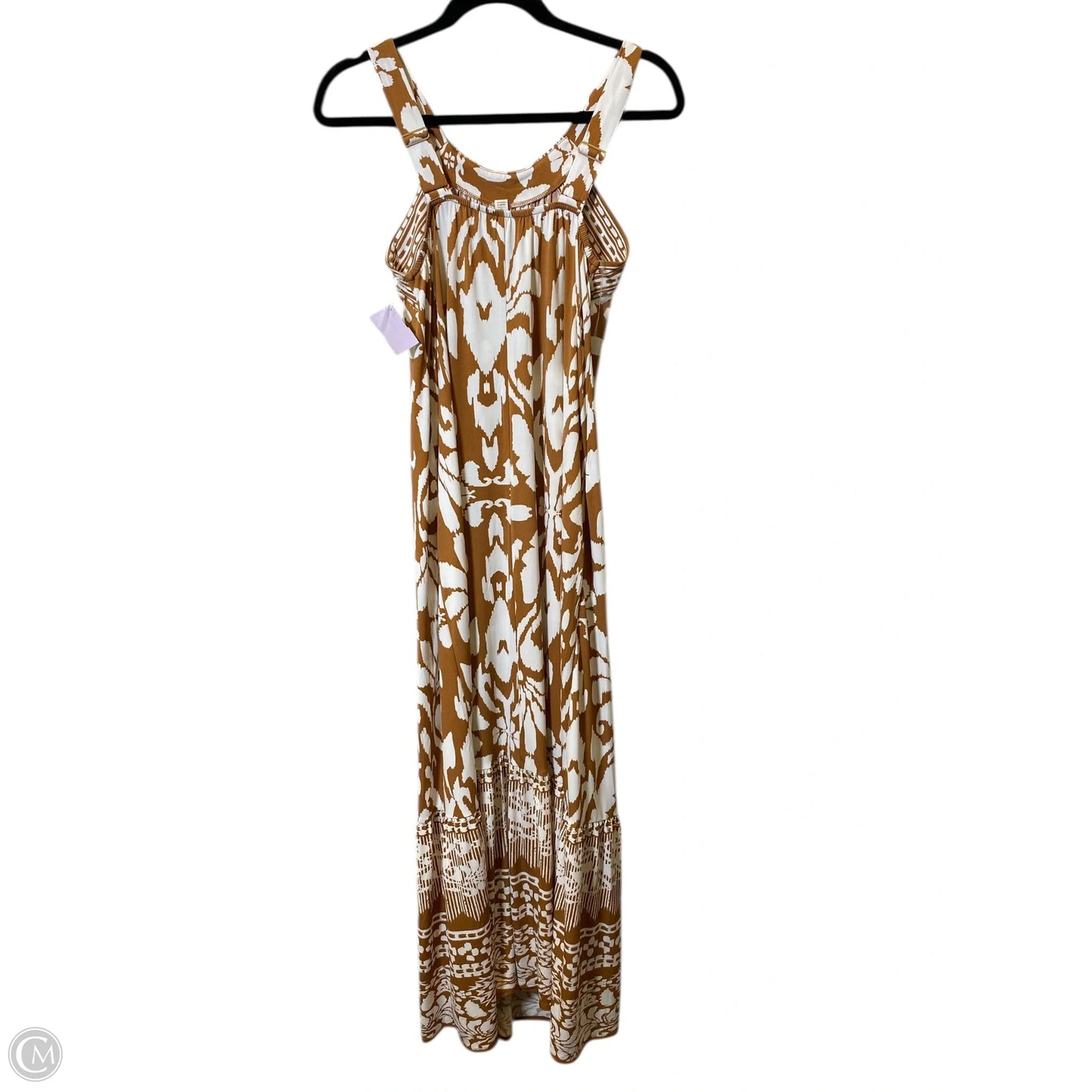 Dress Casual Maxi By Cato In Brown & Cream, Size: S