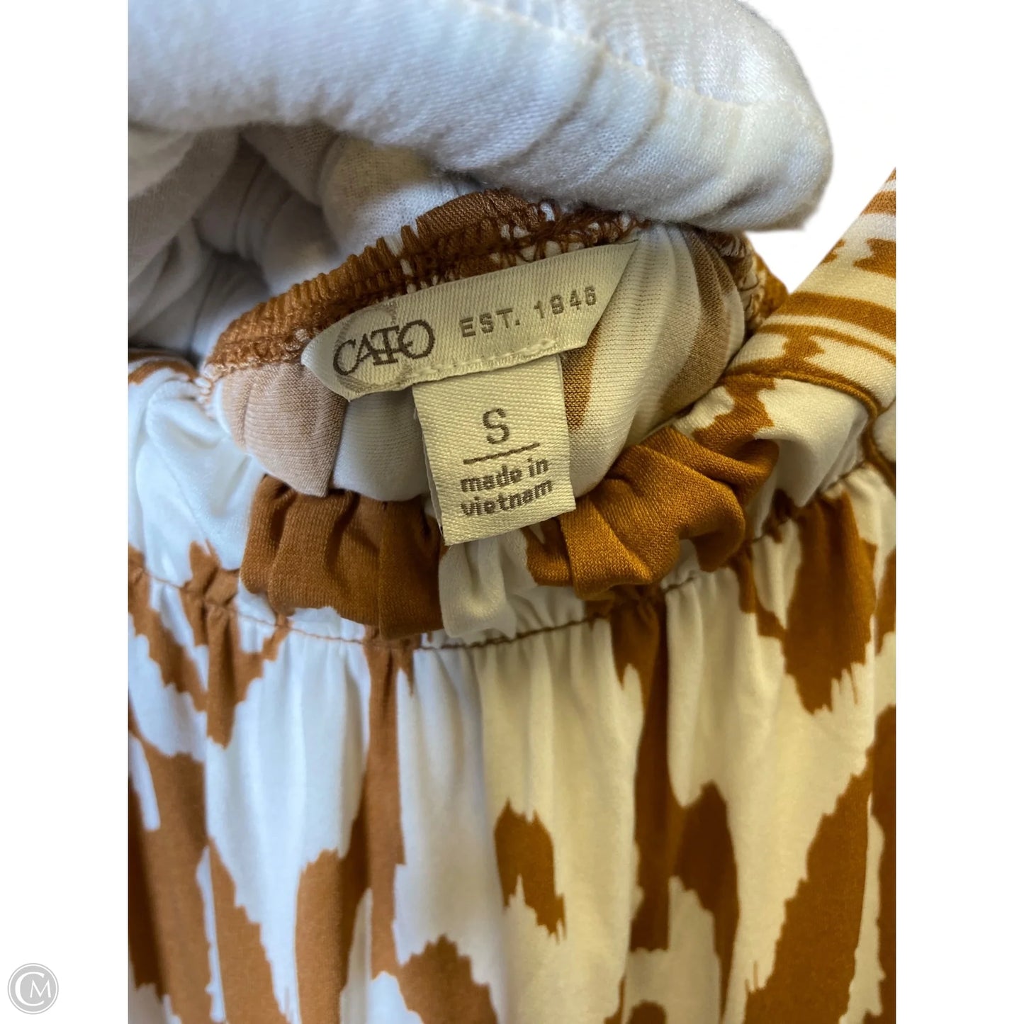 Dress Casual Maxi By Cato In Brown & Cream, Size: S