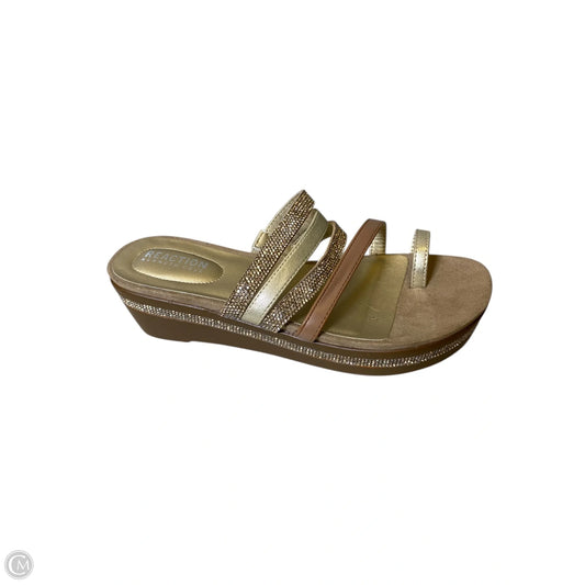 Sandals Flats By Kenneth Cole Reaction In Gold, Size: 8