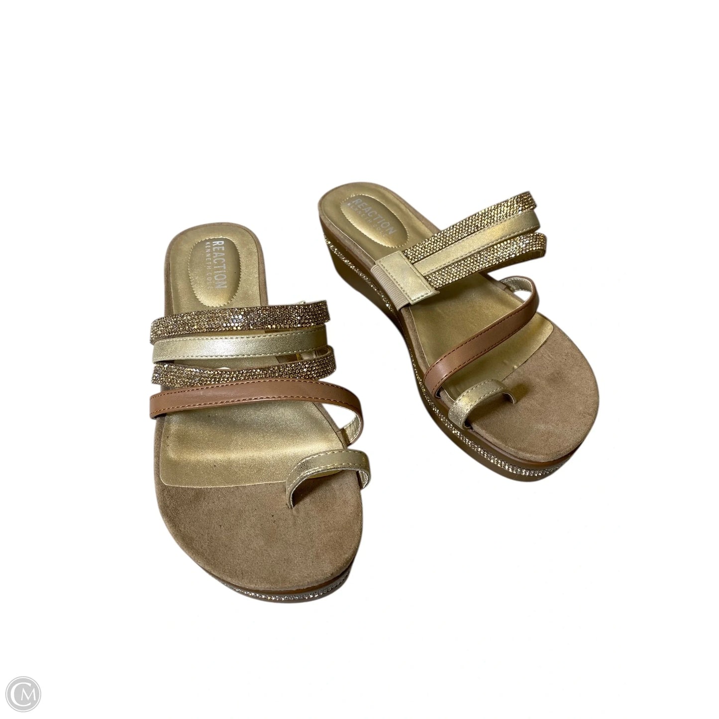Sandals Flats By Kenneth Cole Reaction In Gold, Size: 8