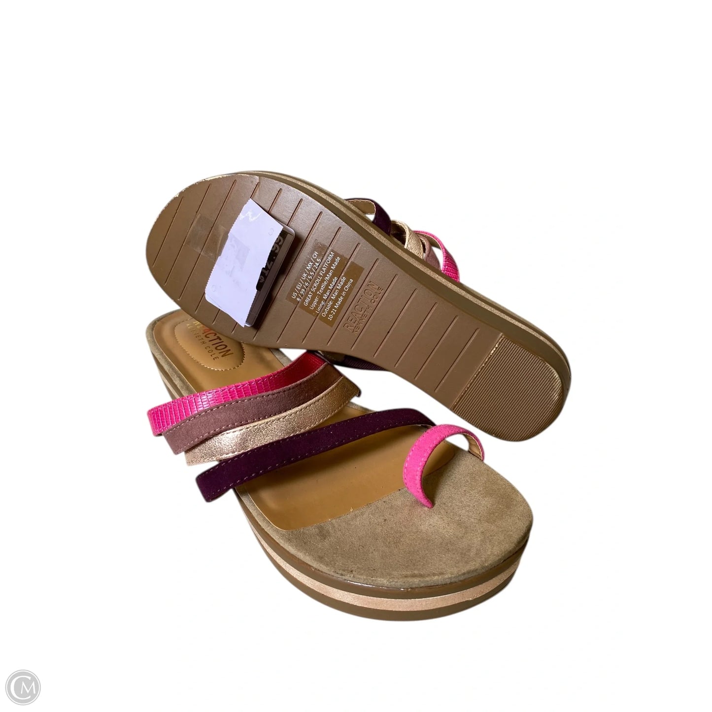 Sandals Flats By Kenneth Cole Reaction In Multi-colored, Size: 8