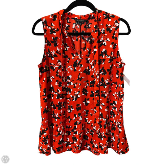 Top Sleeveless By Banana Republic In Black & Red, Size: M
