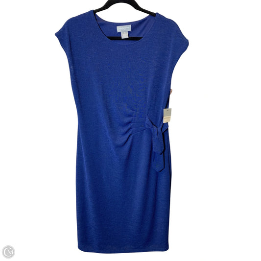 Dress Casual Midi By Liz Claiborne In Navy, Size: M
