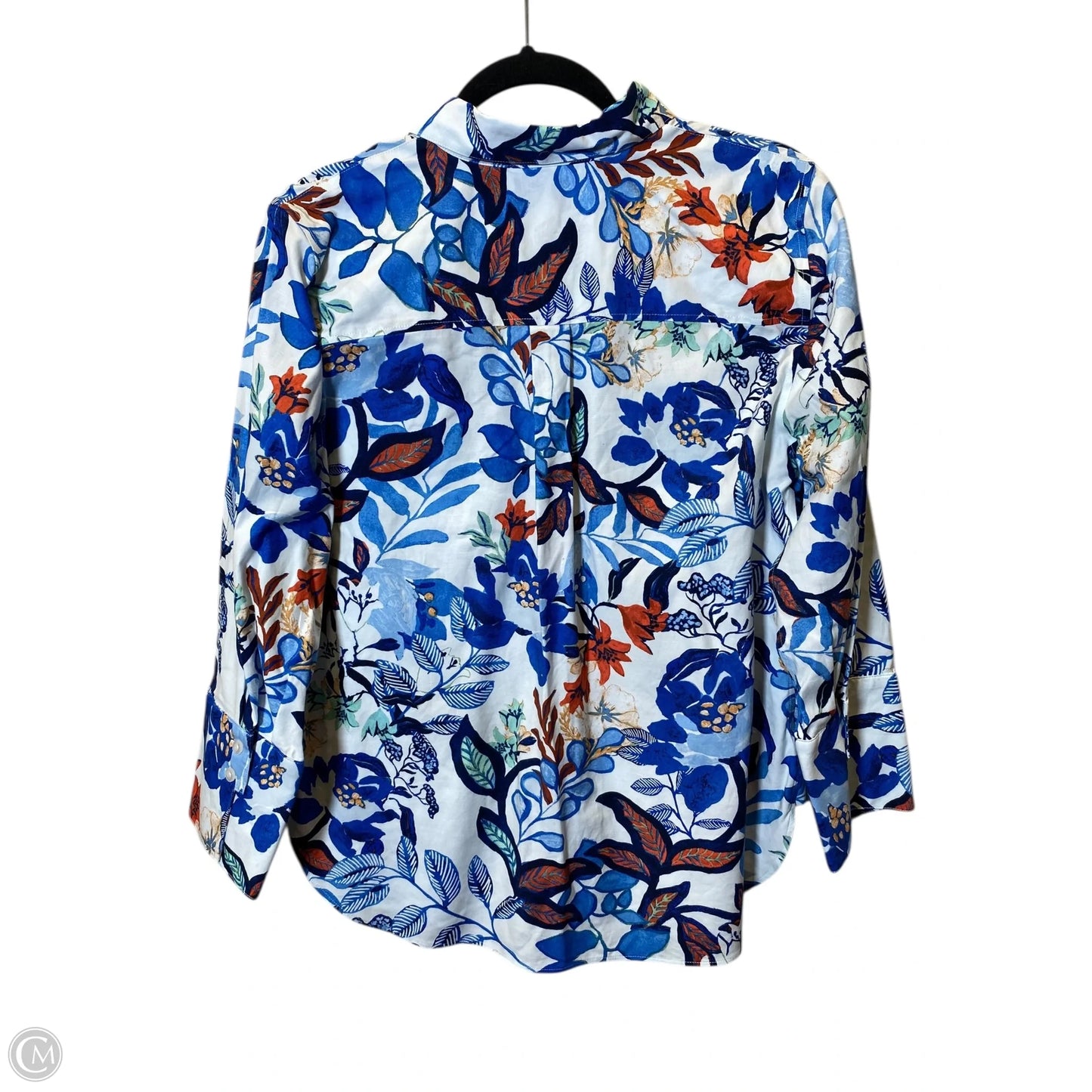 Blouse Long Sleeve By Chicos In Multi-colored, Size: M