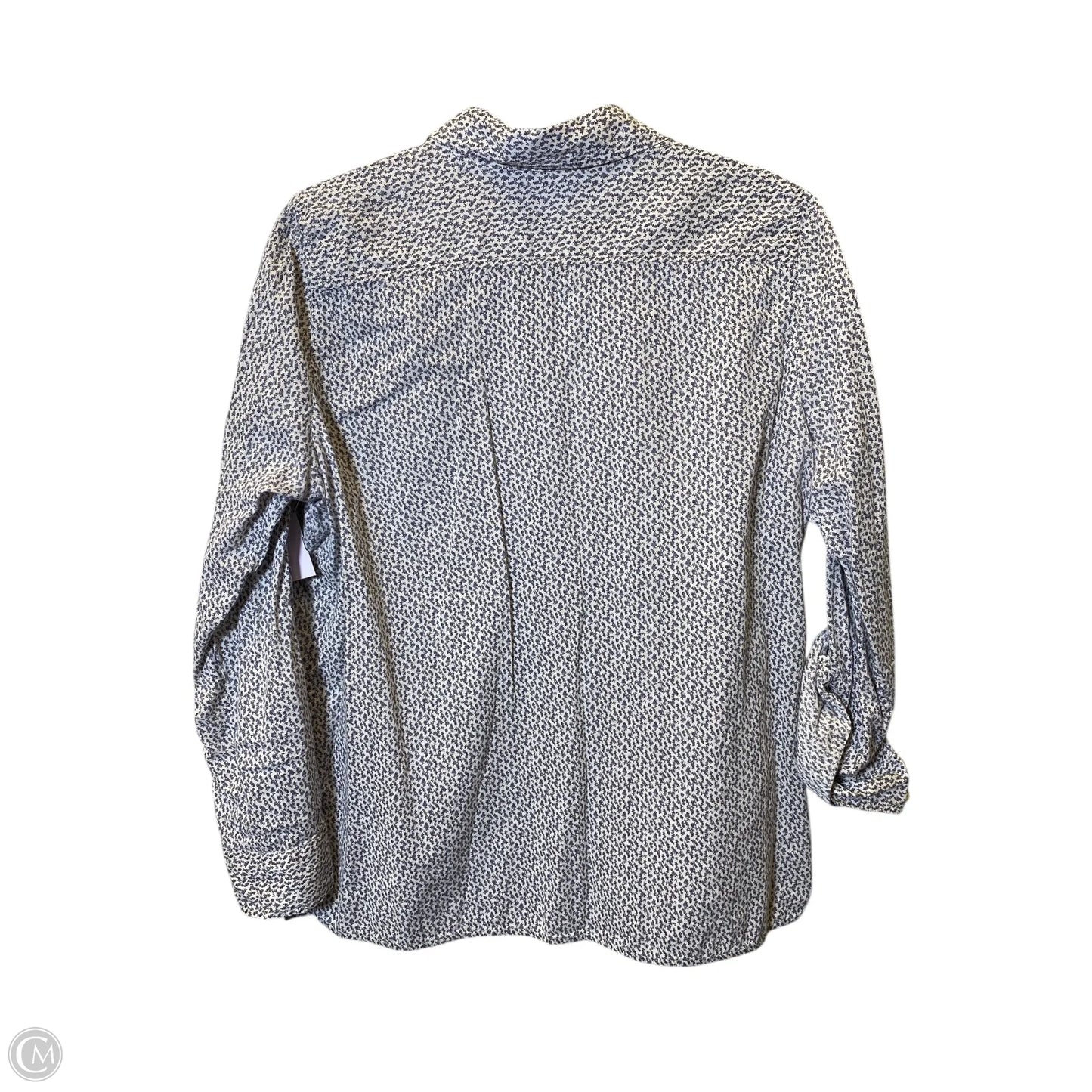 Blouse Long Sleeve By Banana Republic In Multi-colored, Size: L