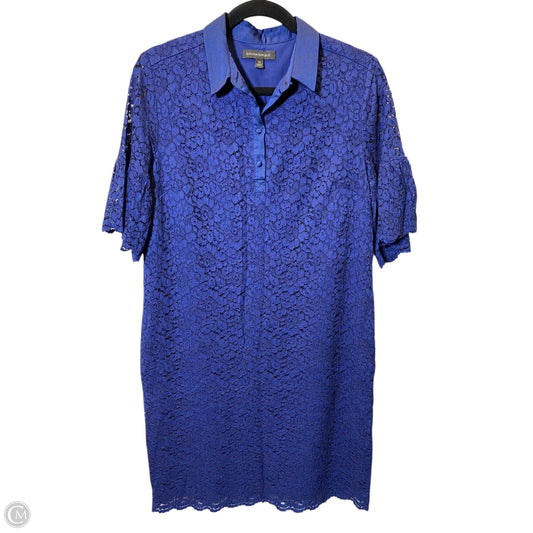 Dress Casual Midi By Banana Republic In Navy, Size: M