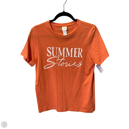 Top Short Sleeve Basic By H&m In Orange, Size: S
