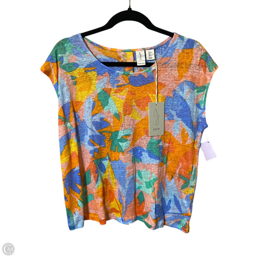 Top Short Sleeve By Joie In Multi-colored, Size: L