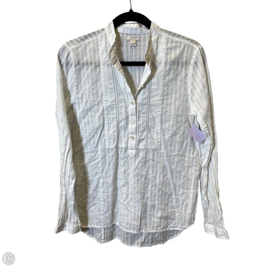 Top Long Sleeve By J. Crew In White, Size: S